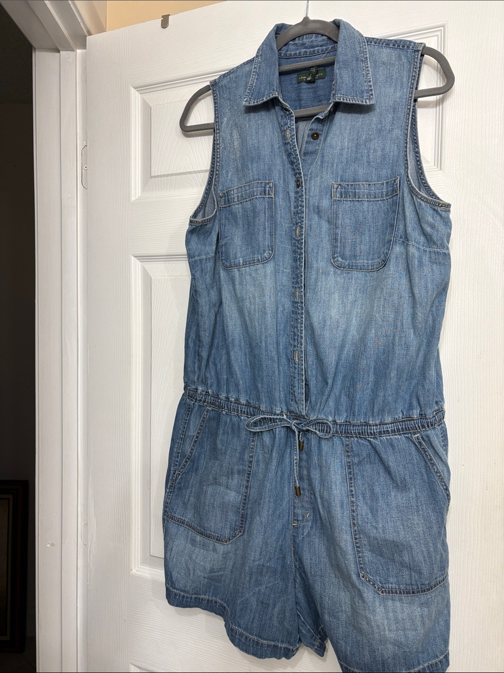 Polo by Ralph Lauren Light Blue Denim Sleeveless Romper